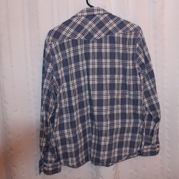 Blue Lucky Brand button up flannel long sleeve - Picture 2 of 2